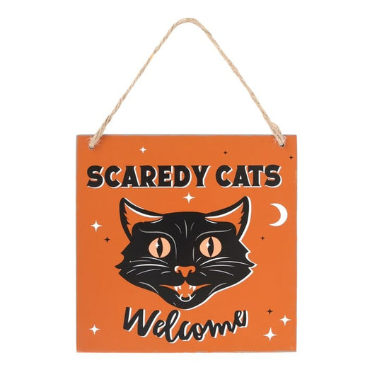Jones Home & Gift Signs and Memoboards SCAREDY CATS WELCOME HANGING SIGN