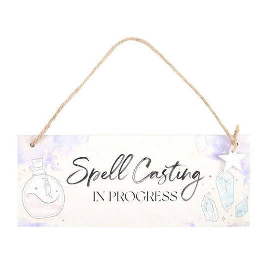 Jones Home & Gift Signs and Memoboards SPELL CASTING IN PROGRESS HANGING SIGN