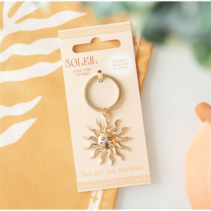 Jones Home & Gift Keyrings Gold Sun Keyring