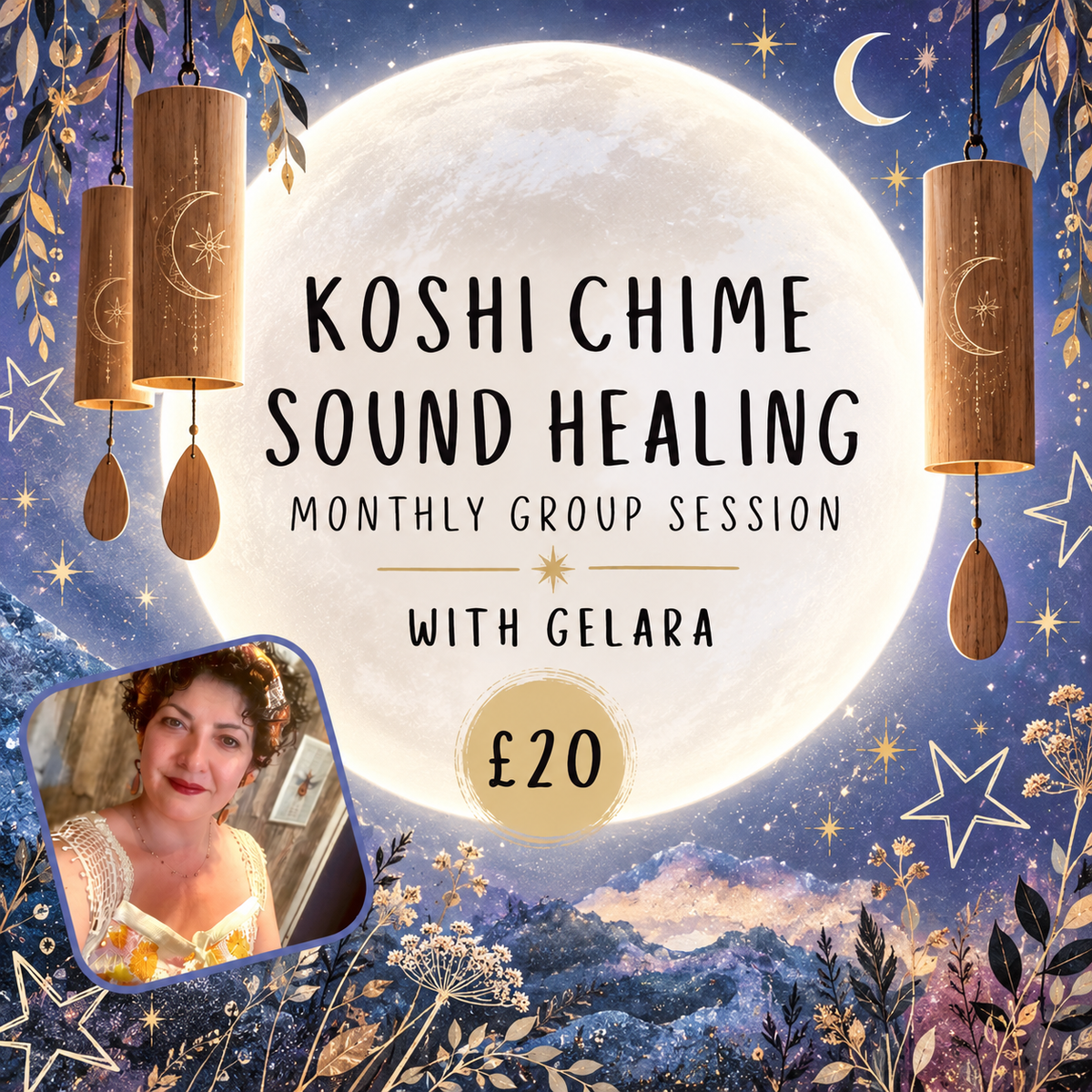 Group Reiki & Koshi Chime Sound Healing with Gelara - Monthly - Sundays