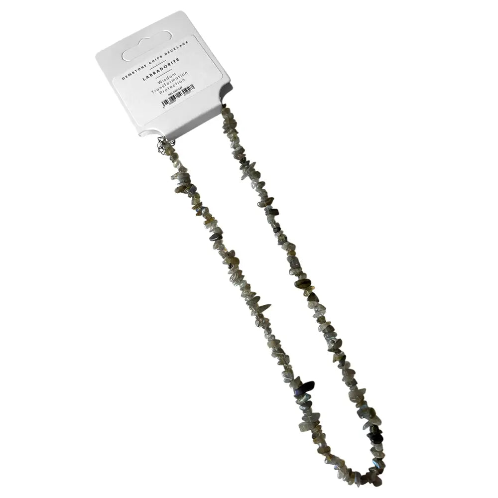 Labradorite Gemstone Chips Necklace - NE70