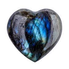 Labradorite Heart - Stone of Psychic Discoveries - HR2 - The Hare and the Moon