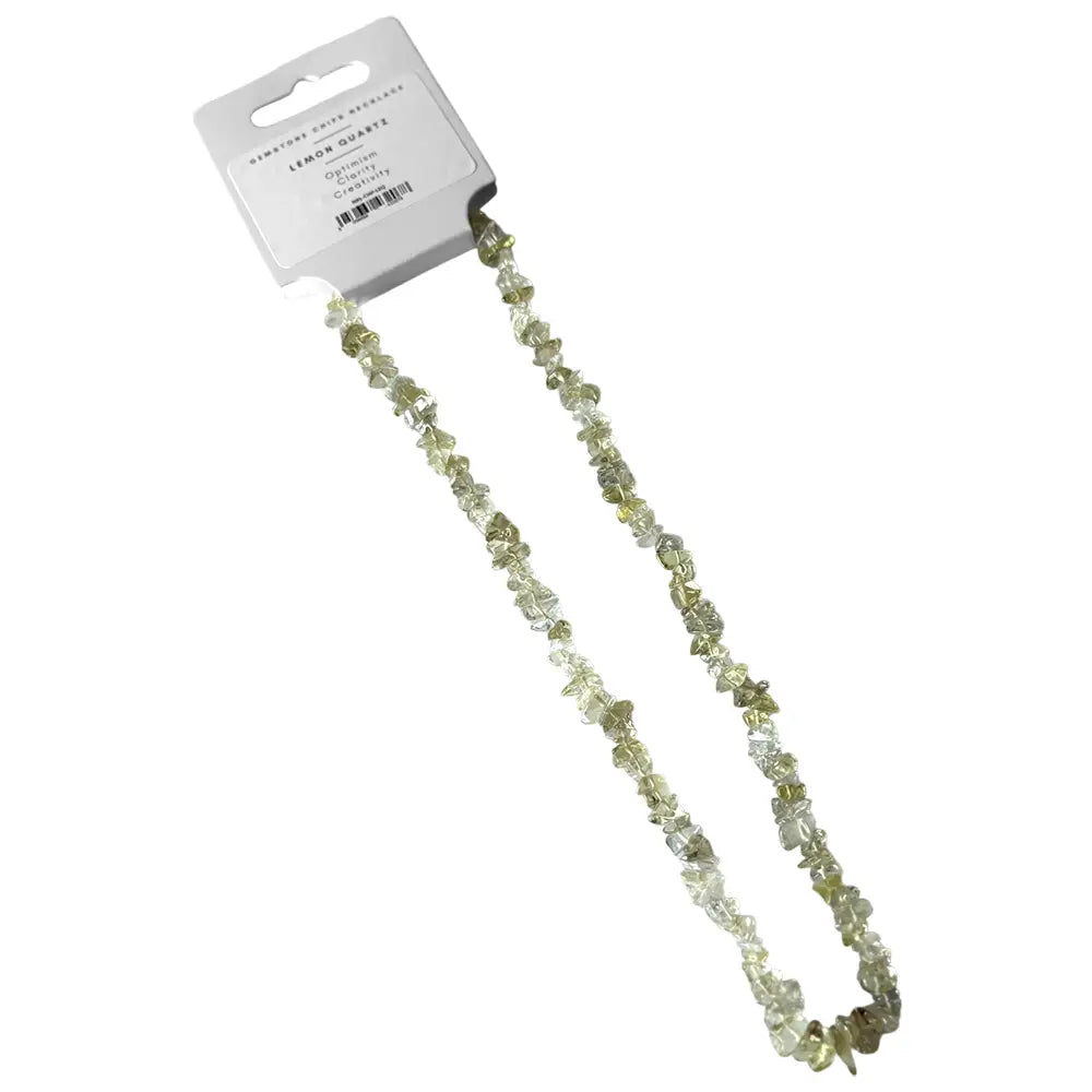 Lemon Quartz Gemstone Chips Necklace - NE72