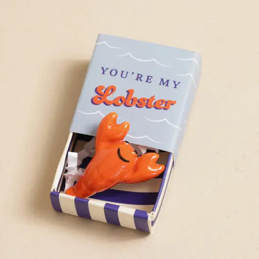 Tiny Matchbox Ceramic Tokens - Lobster