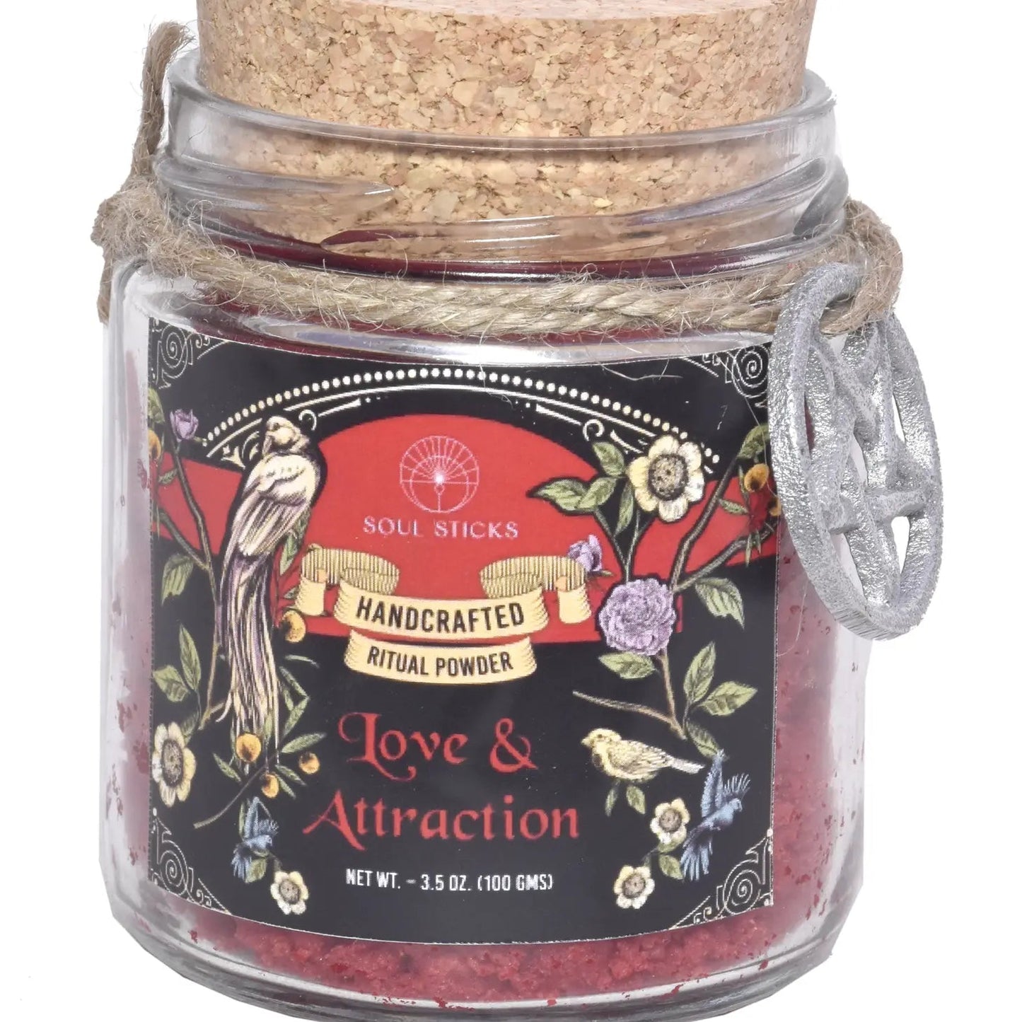 Love and Attraction Ritual Spell Powder Jar - The Hare and the Moon