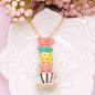 Mad Hatter Pastel Teacup Stack Gold Necklace - ZA901 - The Hare and the Moon