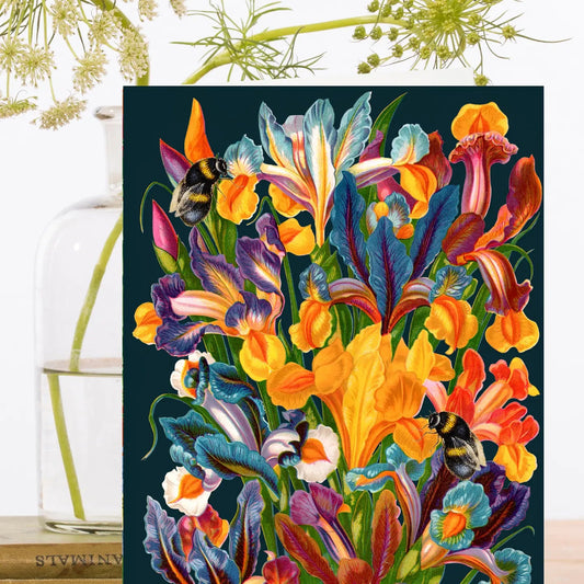 Madame Treacle Cards Blank Midnight Botanical Greeting Card - RS184P