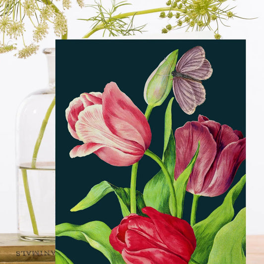 Madame Treacle Cards Blank Midnight Botanical Greeting Card - RS188P