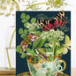 Madame Treacle Cards Blank Teacup Garden Greeting Card - RS238P ~