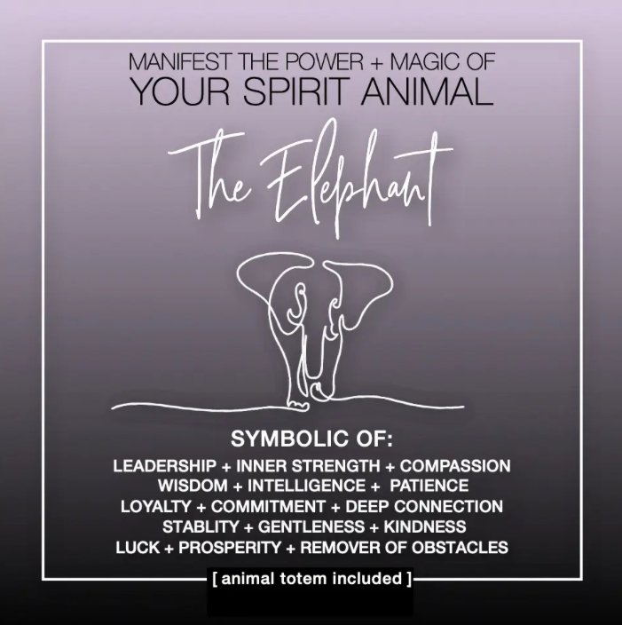 MANIFEST THE POWER + MAGIC OF YOUR SPIRIT ANIMAL ELEPHANT - The Hare and the Moon