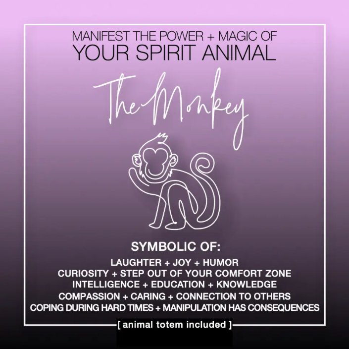 MANIFEST THE POWER + MAGIC OF YOUR SPIRIT ANIMAL THE MONKEY - The Hare and the Moon