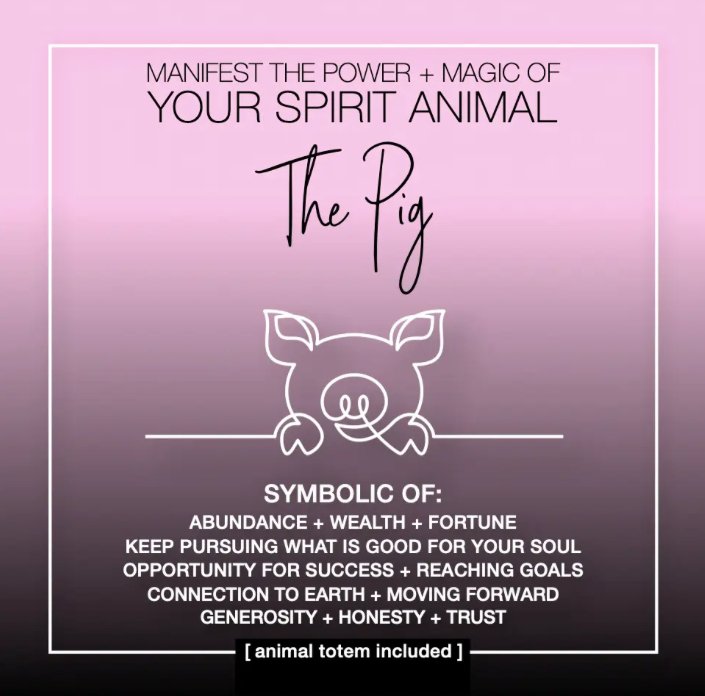 MANIFEST THE POWER + MAGIC OF YOUR SPIRIT ANIMAL THE PIG - The Hare and the Moon
