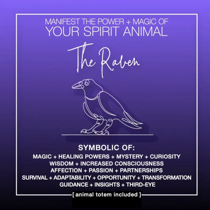 MANIFEST THE POWER + MAGIC OF YOUR SPIRIT ANIMAL THE RAVEN - The Hare and the Moon