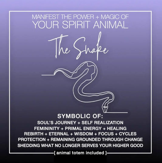 MANIFEST THE POWER + MAGIC OF YOUR SPIRIT ANIMAL THE SNAKE - The Hare and the Moon