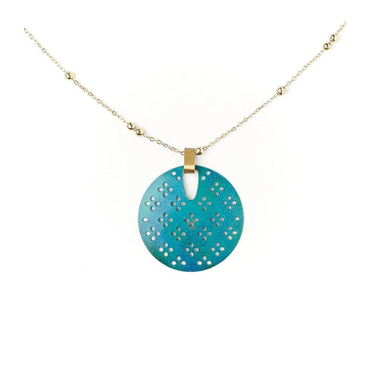 Matt Boomie Necklaces Chameli Necklace - Teal Blossom