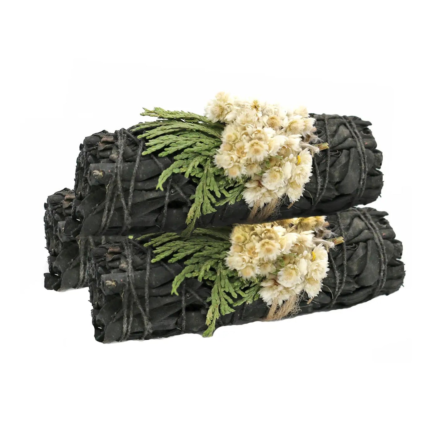 Midnight Bloom Floral White Sage 4" Smudge Sticks - SS224 - The Hare and the Moon