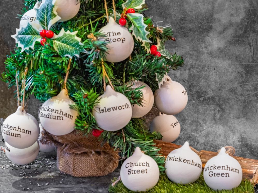 Miss Pretty London UK Limited Christmas Decorations Twickenham Theme Christmas Baubles