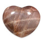 Moonstone Heart Stone - Stone of Cycles and Balance - HE183 - The Hare and the Moon