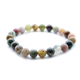 Moss Agate Power Bead Bracelet - The Hare and the Moon