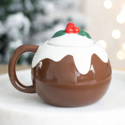 Jones Home & Gift Mugs Christmas Pudding Shaped Mug