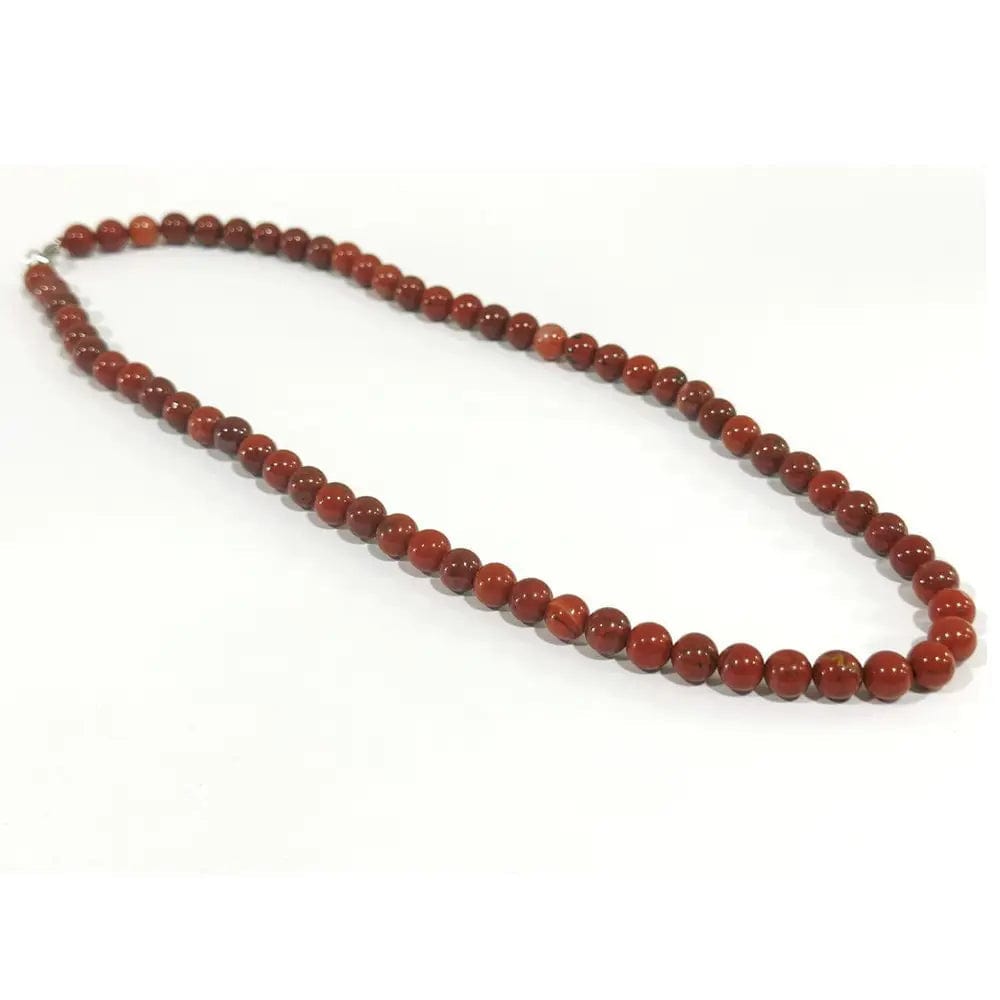 My Fun Colours Bracelets Red Jasper Real Crystal Stone Beaded Necklace Authentic 8mm - CS1364