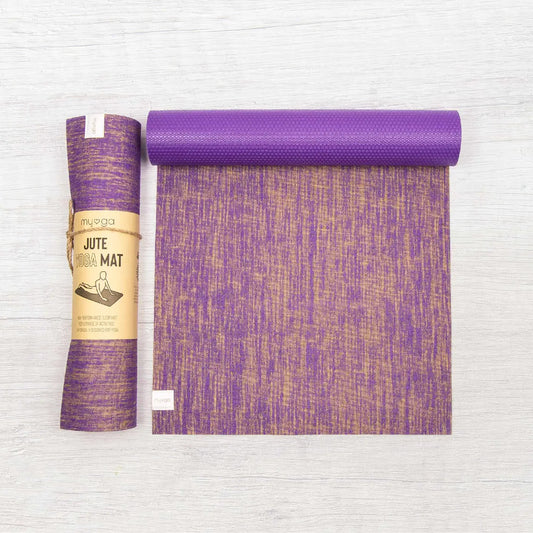 Myga Yoga Jute Yoga Mats - Purple- RY1332