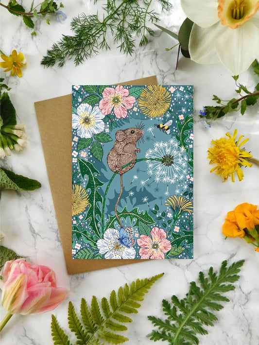 Mouse and Bee Greetings Card - CA119