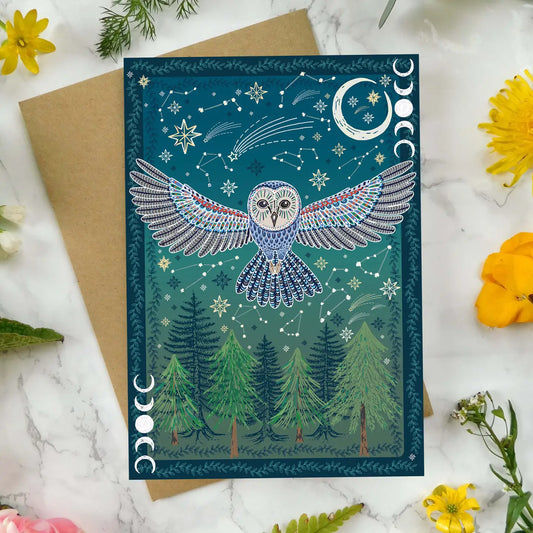 Owl in the Forest Greeting Card - CA113