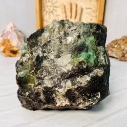 Natural Emerald - Large Rough Cluster - BAC3 - The Hare and the Moon