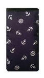 Navy Blue Anchors Print Mobile Phone Sock Pouch - The Hare and the Moon
