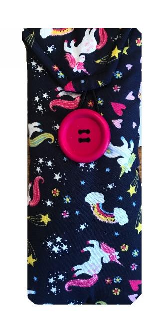 Navy Unicorn Print Glasses Case - The Hare and the Moon