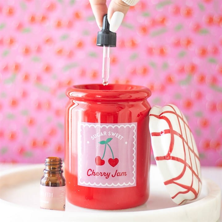 Jones Home & Gift Oil Burners Cherry Jam Jar Oil Burner and Wax Warmer