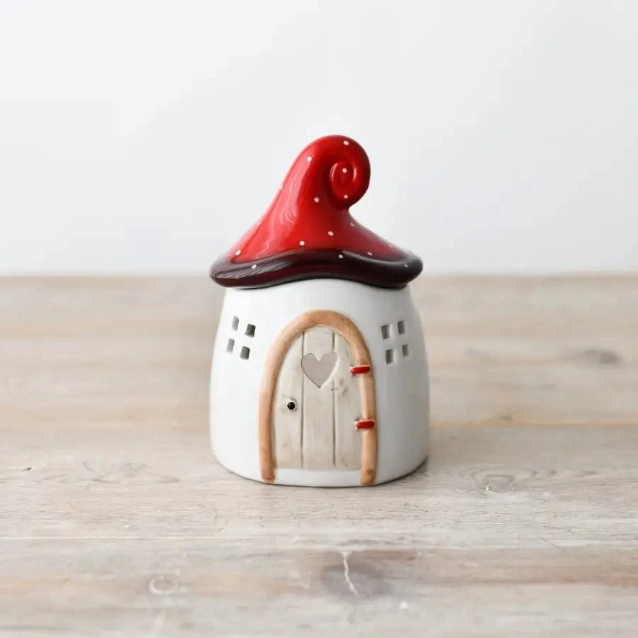 Gainsborough Giftware Oil Burners Mushroom House Oil Burner, 14cm