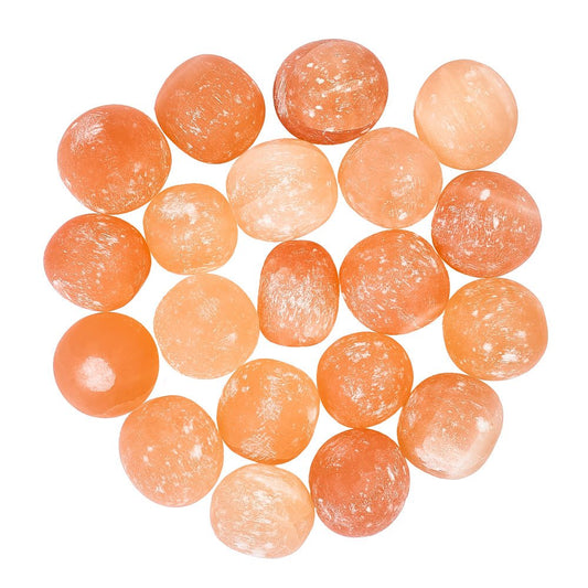 Orange Selenite Tumble Stone - Stone of Vitality and Emotional Clarity