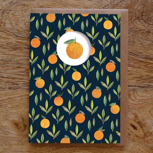 Paper Whale Cards Orange Greeting Card - PW12