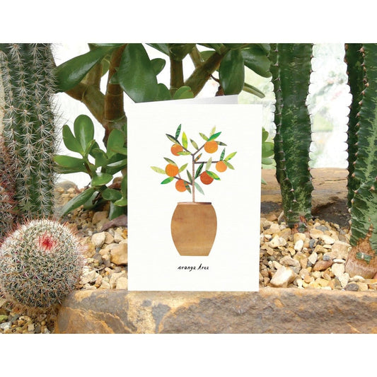 Paper Whale Cards Orange Tree Greeting Card - PW17