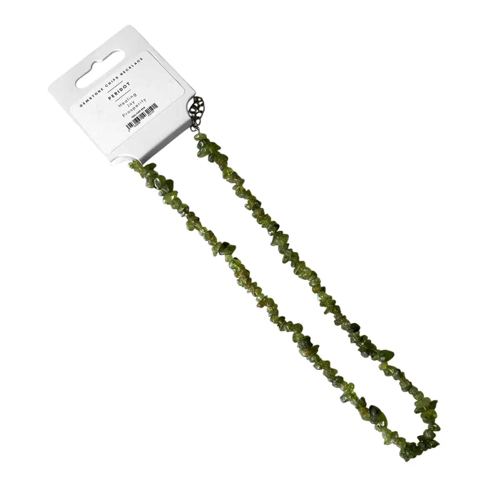 Peridot Gemstone Chips Necklace - NE73