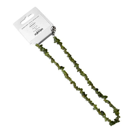 Peridot Gemstone Chips Necklace - NE73