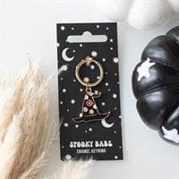 Wish Strings Pin Badges & Brooches Spooky Babe Witch Hat Keyring
