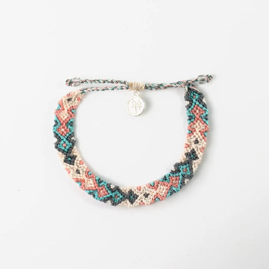 Leme Surf Bracelet - Pink & Brown - Pineapple Island PAP8
