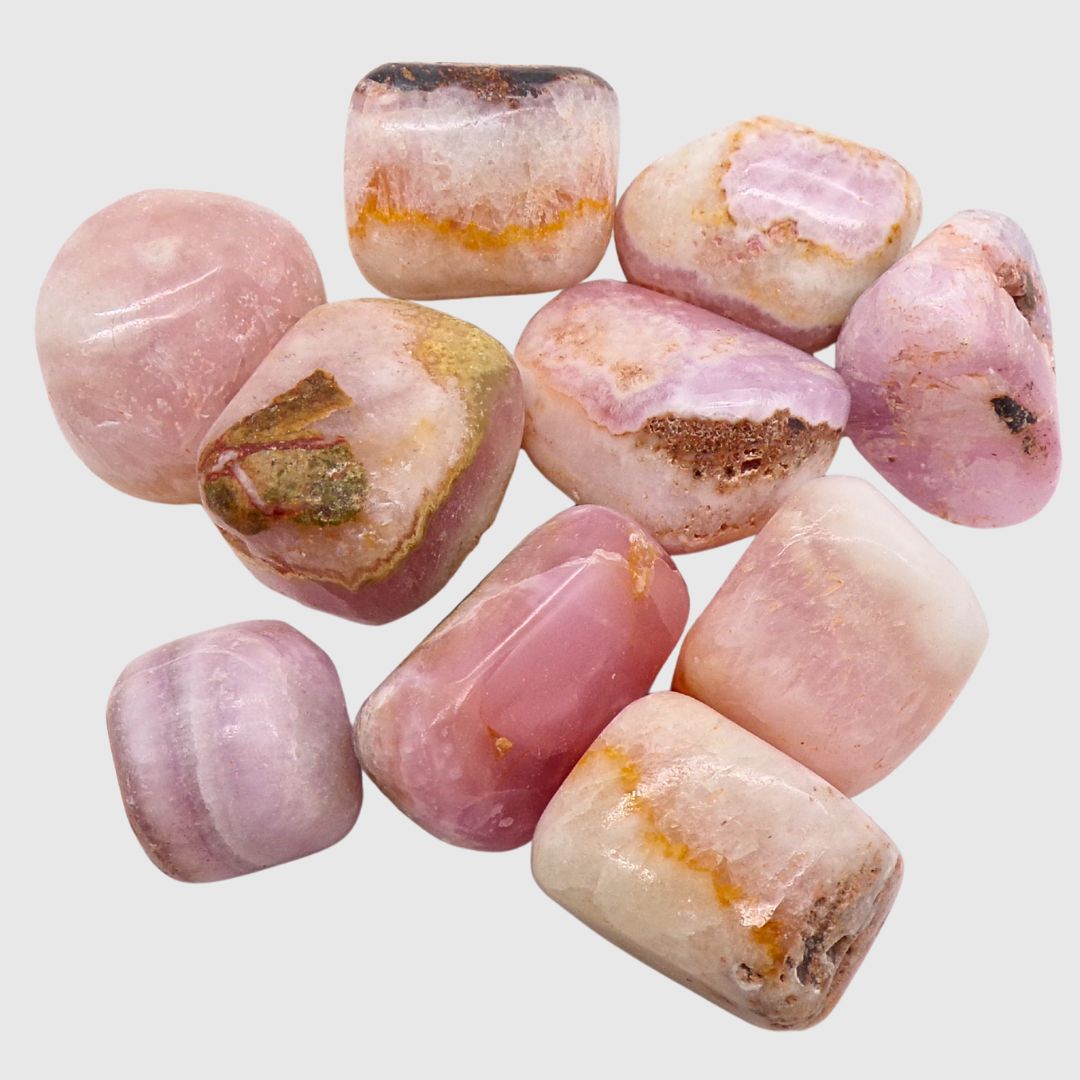 Pink Aragonite Tumble Stone - The Stone of Compassion and Calm