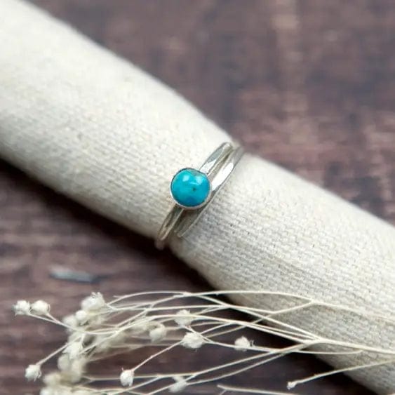 The Hare and The Moon Rings Stone Setting Wrap Ring, Sterling Silver, Adjustable Ring - Choice of Stones Available - FR1