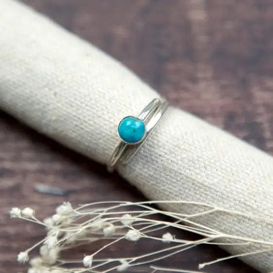 The Hare and The Moon Rings Stone Setting Wrap Ring, Sterling Silver, Adjustable Ring - Choice of Stones Available - FR1