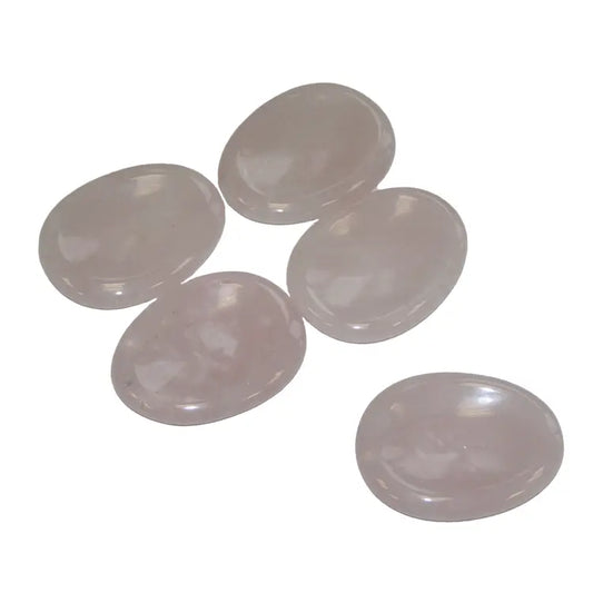 Rose Quartz Worry Stone - Stone of Love and the Heart - worry3