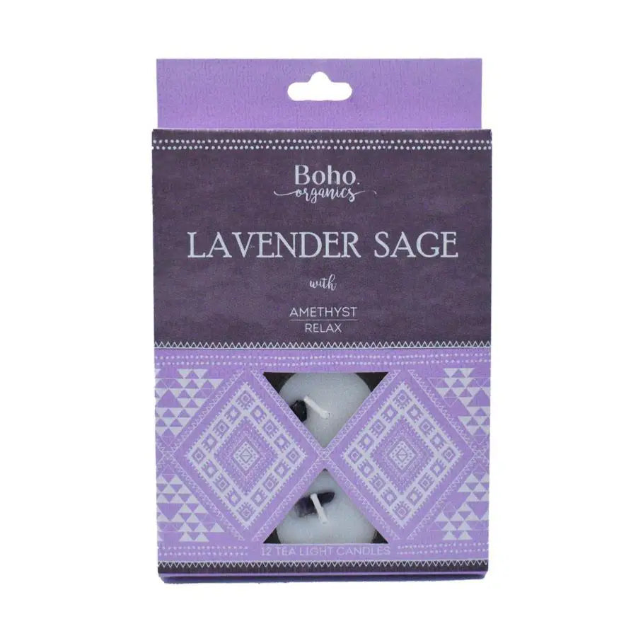 Boho Organics 12 Tea Light Candles - Various Fragrances Available