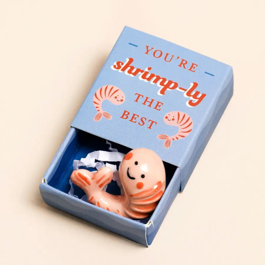 Tiny Matchbox Ceramic Tokens - Shrimp