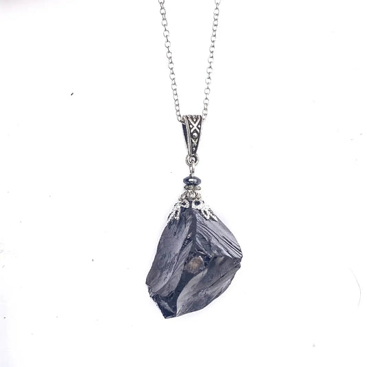 Elite Shungite Pendant, Miracle Stone Healing Necklace, Emf - GHC9