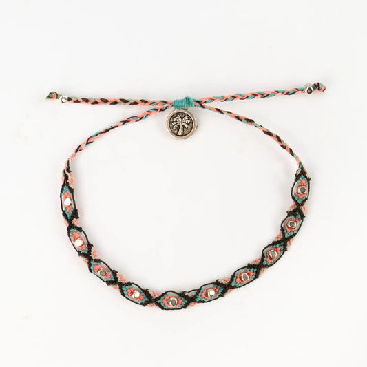 Vermelha Surf Handmade Bracelet - Silver & Pink - Pineapple Island - PAP88