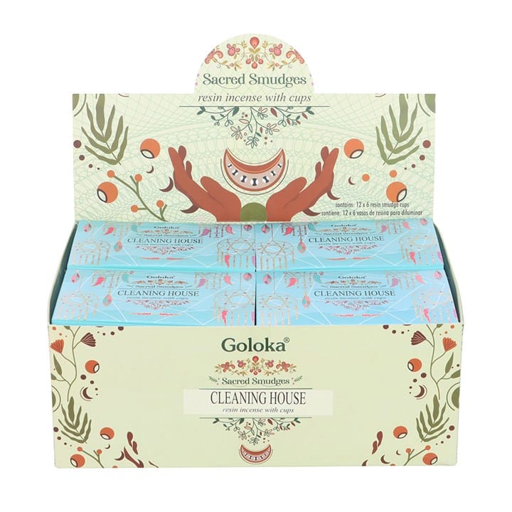 Ancient Wisdom Smudge Sticks GOLOKA CLEANING HOUSE RESIN INCENSE SMUDGE CUPS