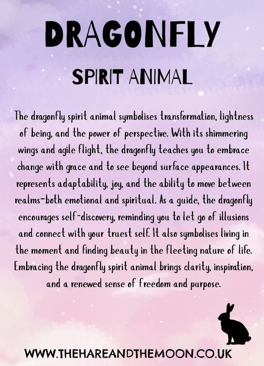 The Hare and the Moon Spirit Animal Charm - Dragonfly - SPA22